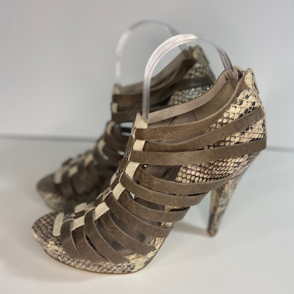 Seven for mankind Brown snake skin strappy heels - Picture 5 of 8